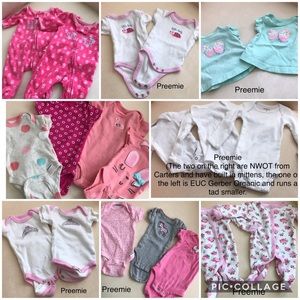 Twin Girl Preemie Clothing Lot